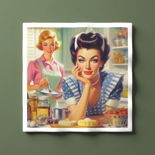 Retro Kitchen Painting Serviette
