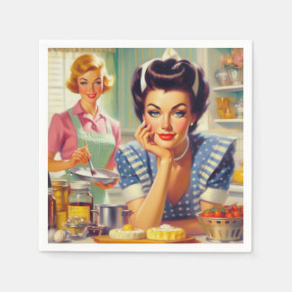 Retro Kitchen Painting Serviette