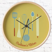 Retro Kitchen Personalisiert Uhr