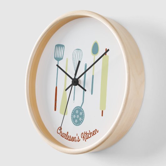 Retro Kitchen Personalisiert Uhr (Winkel)