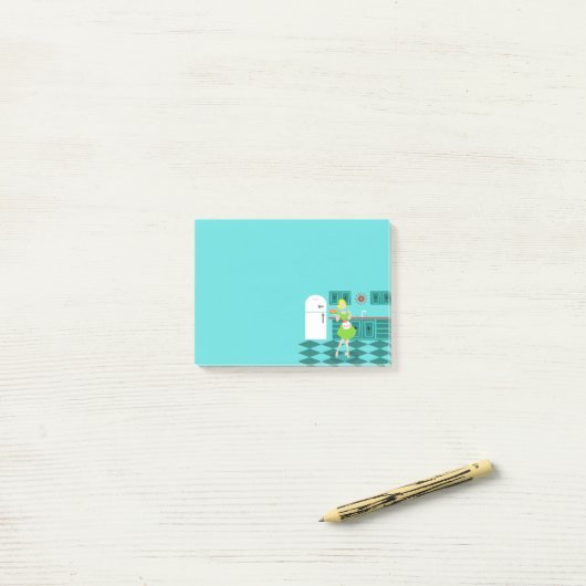 Retro Kitchen Post-It - Notizen (Auf Schreibtisch)