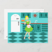 Retro Kitchen Postcard Postkarte (Vorne/Hinten)