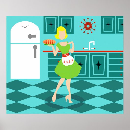 Retro Kitchen Poster (Vorne)