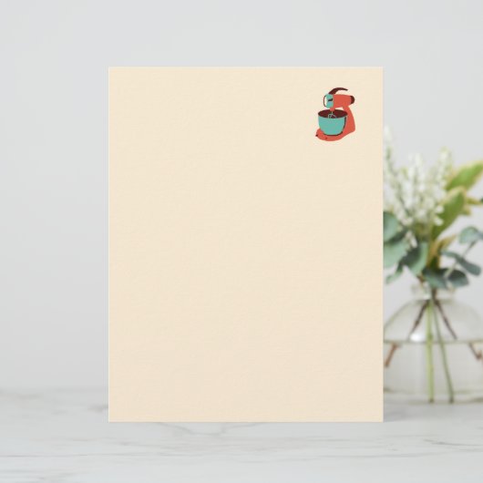 Retro Kitchen Rezept Papier (beidseitig) (Stehend Vorderseite)