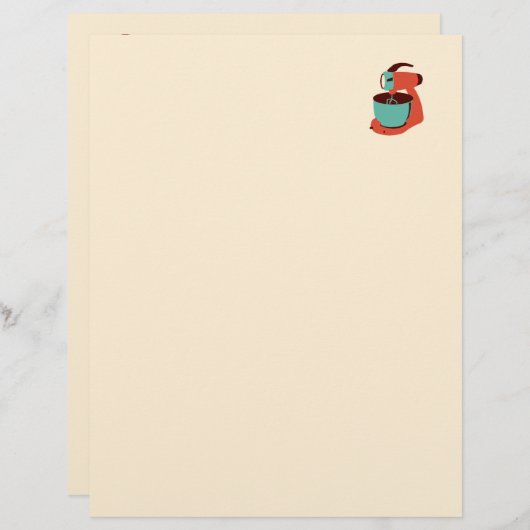 Retro Kitchen Rezept Papier (beidseitig) (Vorne/Hinten)