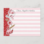 Retro Kitchen Rezept Postkarte (Vorderseite)