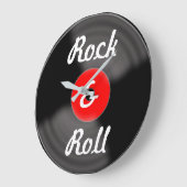 Retro Kitchen Rock & Roll Red Record Wall Clock Große Wanduhr (Winkel)