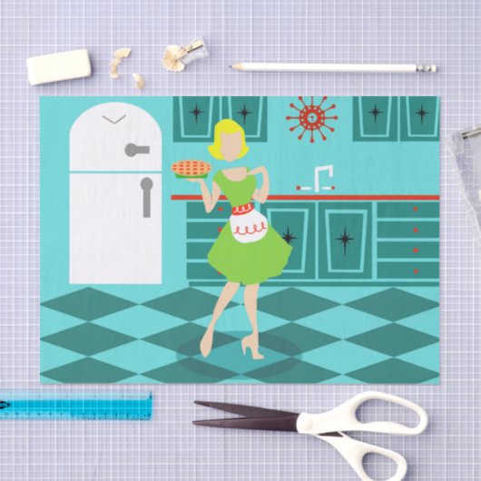 Retro Kitchen Tissue Seidenpapier (Handwerk)