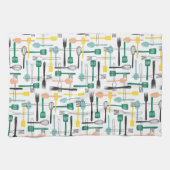 Retro Kitchen Utensils Geschirrtuch (Horizontal)