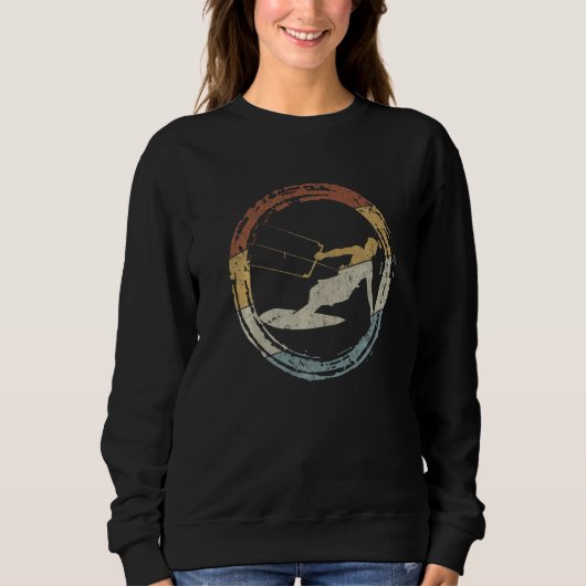 Retro Kitesurfer & Surfer  Kitesurfing & Surfing Sweatshirt (Vorderseite)
