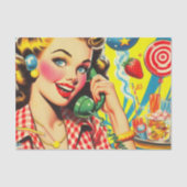 Retro Kitsch Button Up Seidenpapier (Vorderseite)