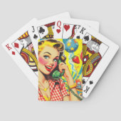 Retro Kitsch Button Up Spielkarten (Rückseite)