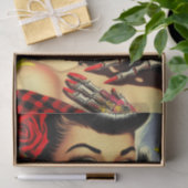 Retro-Kitsch Pinup Seidenpapier (Geschenk)