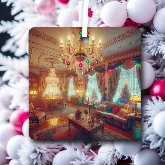 Retro Kitsch Retro Weihnachten Personalisiert Ornament Aus Metall