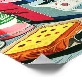 Retro Kitsch Schönes Vintages Girl Poster (Ecke)