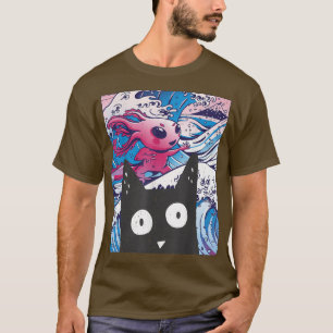 Retro Kitten Neko Synthwave Japan 80er Manga Haraj T-Shirt