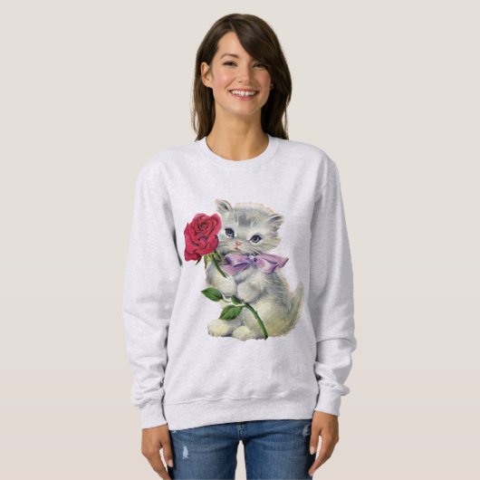 Retro Kitten Sweatshirt (Vorne ganz)