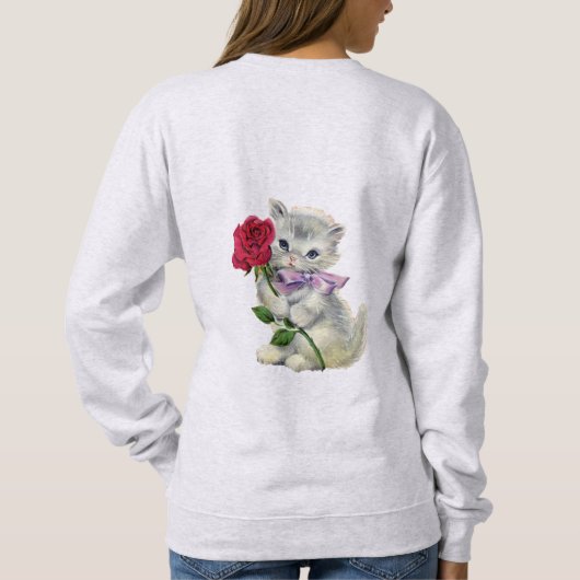 Retro Kitten Sweatshirt (Rückseite)