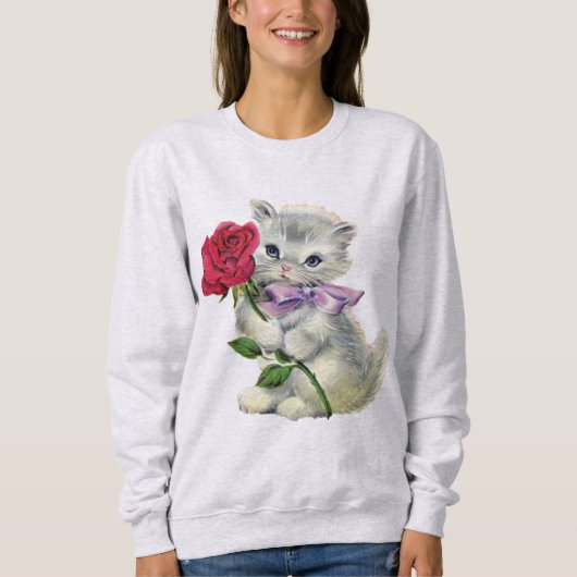 Retro Kitten Sweatshirt (Vorderseite)