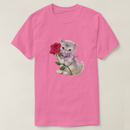Retro Kitten T-Shirt (Design vorne)