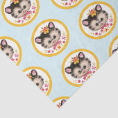 Retro Kitten Wrapping Paper Flat Sheet Set 3 Seidenpapier (Detail)