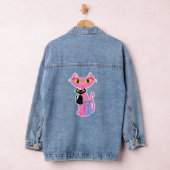 Retro Kitty Trio Niedlich Fun Cartoon Retro Design Jeansjacke (Hangar)