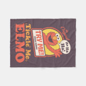 Retro Kitzel mich Elmo Winkendes Grafik Fleecedecke (Vorderseite (Horizontal))