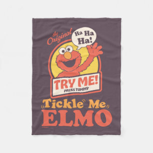 Retro Kitzel mich Elmo Winkendes Grafik Fleecedecke