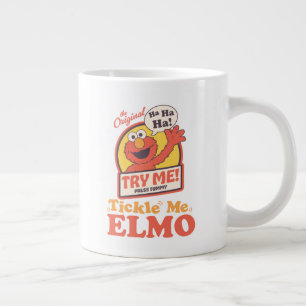 Retro Kitzel mich Elmo Winkendes Grafik Jumbo-Tasse