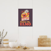Retro Kitzel mich Elmo Winkendes Grafik Poster (Küche)