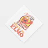 Retro Kitzel mich Elmo Winkendes Grafik Serviette (Ecke)