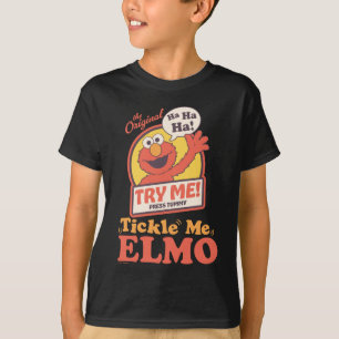 Retro Kitzel mich Elmo Winkendes Grafik T-Shirt