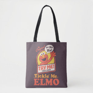 Retro Kitzel mich Elmo Winkendes Grafik Tasche