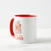 Retro Kitzle Mich Elmo Winkendes Grafik Tasse (Vorderseite Links)