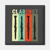 Retro-Klarinette Magnet (Vorne)