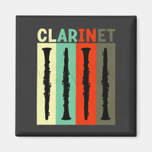 Retro-Klarinette Magnet