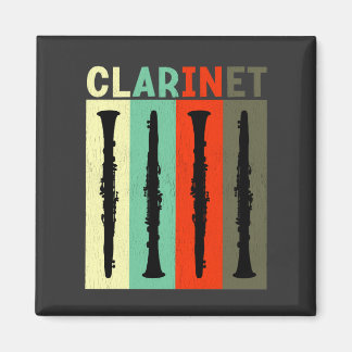 Retro-Klarinette Magnet