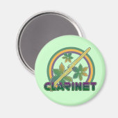 Retro-Klarinette Magnet (Vorderseite/Rückseite)
