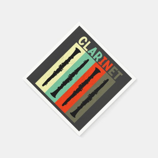 Retro-Klarinette Serviette (Ecke)