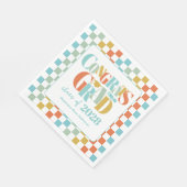 Retro-Klasse des Abschlussjahrgangs Serviette (Ecke)