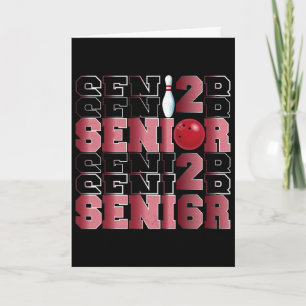 Retro-Klasse von 2026 Senior-Bowling Senior-Night Karte