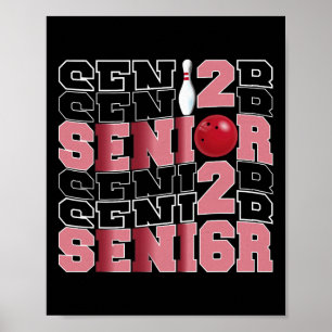 Retro-Klasse von 2026 Senior Bowling Senior Night  Poster