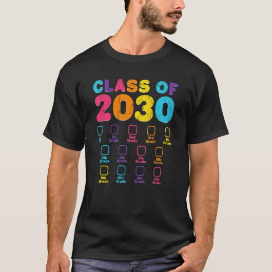 Retro-Klasse von 2030 Platz für Grad-Prüfzeichen G T-Shirt (Vorderseite)