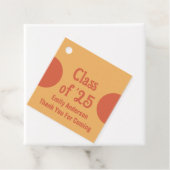 Retro-Klasse von '25 Orange Abschluss Vielen Dank Geschenkanhänger (Beispiel)