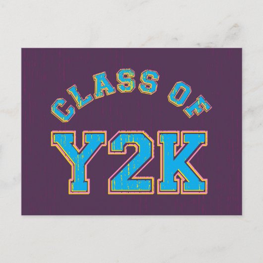 Retro-Klasse Y2K Postkarte (Vorderseite)