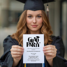 Retro-Klasse zum gratulierenden Absolventen Schwar