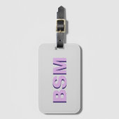 Retro Klassiker 70er 80er Fette Monogramm Personal Gepäckanhänger (Vorderseite Vertikal)