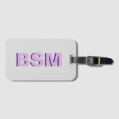 Retro Klassiker 70er 80er Fette Monogramm Personal Gepäckanhänger (Vorderseite (Horizontal))