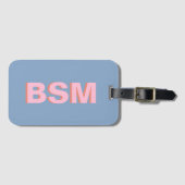 Retro Klassiker 70er 80er Fette Monogramm Personal Gepäckanhänger (Vorderseite (Horizontal))