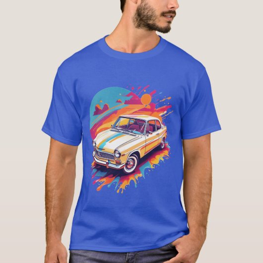 Retro-Klassiker-Auto Retro-Geschenk T-Shirt (Vorderseite)